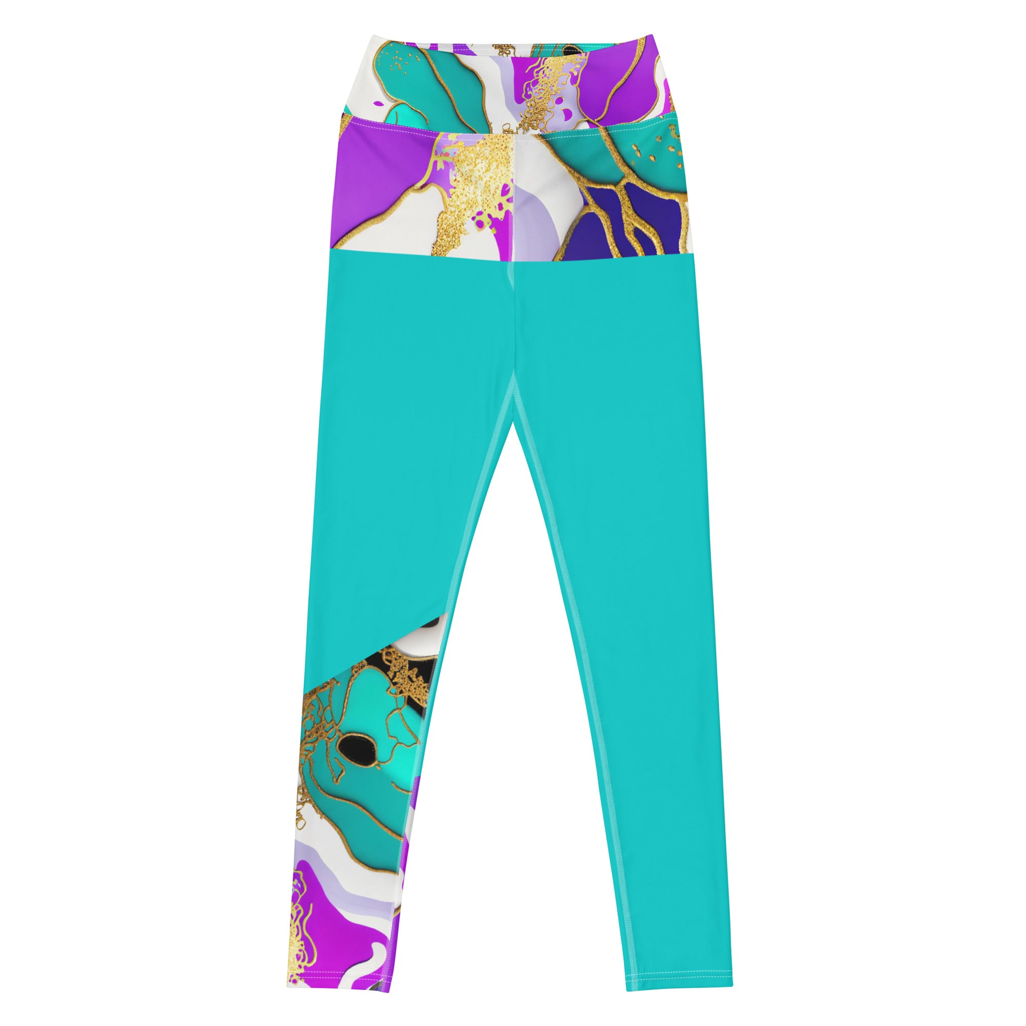 Arty Yoga Pants. Gym or Workout High Waist Leggings. "Artz" Streetwear by WickedYo.